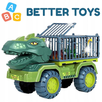 CIĘŻARÓWKA ZABAWKA DINOZAUR SAMOCHÓD T-REX DINOZAURY TRANSPORTER + FIGURKI