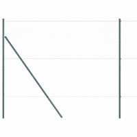 Ogrodzenie z słupkami Zielony 1.5 x 10 m Stal pokryta PCV