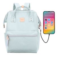 plecak damski miętowy nieprzemakalny na laptopa - himawari