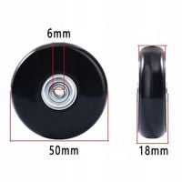 4 szt. 50 x 18 mm koła zamienne do walizek bagażowych 50mm x 18 mm