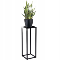 KWIETNIK METALOWY STOJĄCY STOJAK NA KWIATY LOFTOWY CZARNY 60 cm