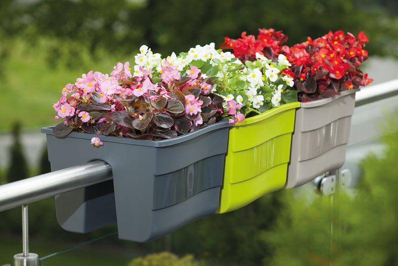 doniczka na balustradę wave 60 | brąz zdjęcie 5