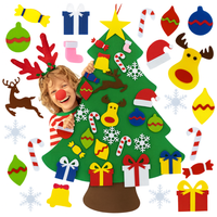 Choinka dla dzieci filcowa z ozdobami na rzepy diy 95 cm