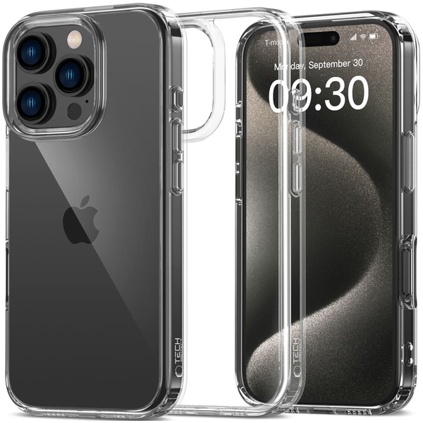 tech-protect flexair hybrid iphone 16 pro clear zdjęcie 1