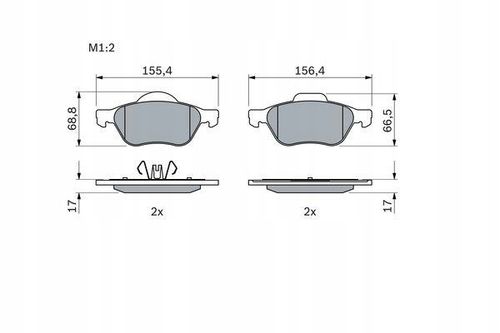 KLOCKI HAM PRZOD 156X66 / 155X69 na Arena.pl
