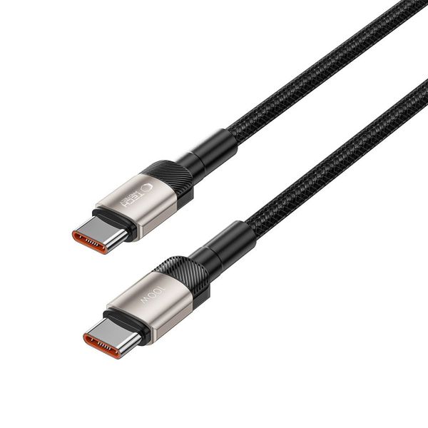 tech-protect ultraboost evo type-c cable pd100w/5a 100cm titanium zdjęcie 2