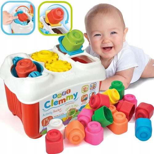 CLEMMY KOSZYK SENSORYCZNY z miękkimi klockami Clementoni na Arena.pl