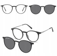 2w1 Okulary Korekcyjne Zerówki z NAKŁADKĄ PRZECIWSŁONECZNĄ z Polaryzacją