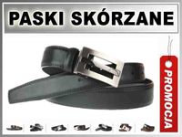 2-4-B4 Pasek MESKI SKORZANY Klamra BLACHA 3cm