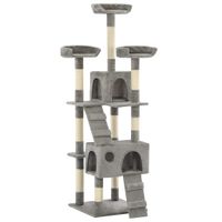 Drapak dla kota z sizalowymi słupkami, 170 cm, szary