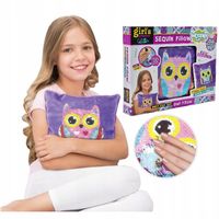 ZESTAW KREATYWNY PODUSZKA PLUSZ DO SZYCIA CEKINY