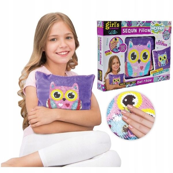 ZESTAW KREATYWNY PODUSZKA PLUSZ DO SZYCIA CEKINY zdjęcie 1