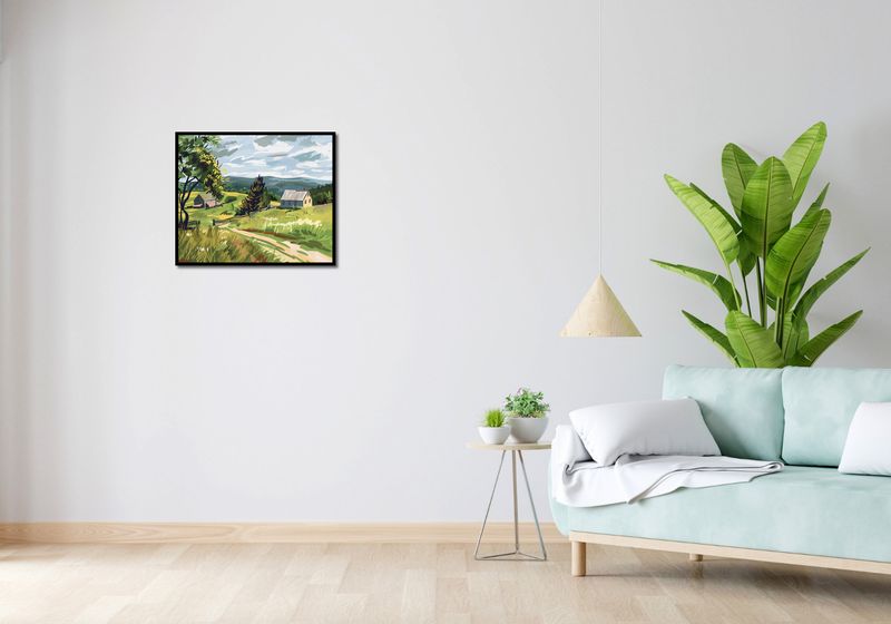 Plakat 60x50cm Bujna Wieś zdjęcie 4