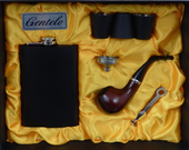 Zestaw Piersiówka Z Przyborami I Kieliszkami Gentelo 270ml