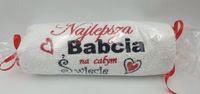 ręcznik cukierek 50 x 10 cm najlepsza babcia na całym  świecie