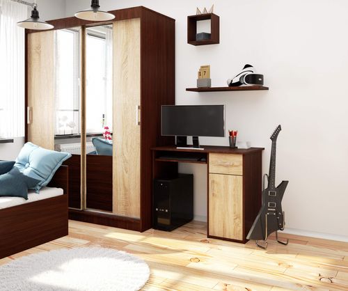 BIURKO PIN 90 cm WENGE / SONOMA WOLNOSTOJĄCE na Arena.pl