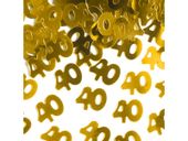 Konfetti foliowe, złote cyfry "40", 15 g