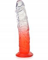 SZTUCZNE MĘSKIE DILDO ŻELOWY PENIS DONG Z PRZYSSAWKĄ REALISTYCZNY DŁ