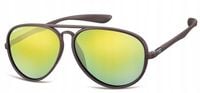 Idealne Aviator Pilotki brązowe - OKULARY Montana Męskie Damskie + Gratisy