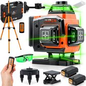 Poziomica laserowa laser krzyżowy w walizce + akcesoria Humberg HM-175