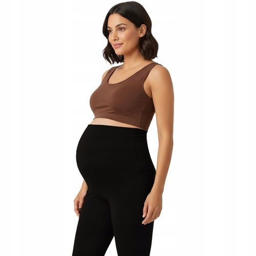 Legginsy damskie długie ciążowe wysoki stan bawełna wygodne czarne XL na Arena.pl