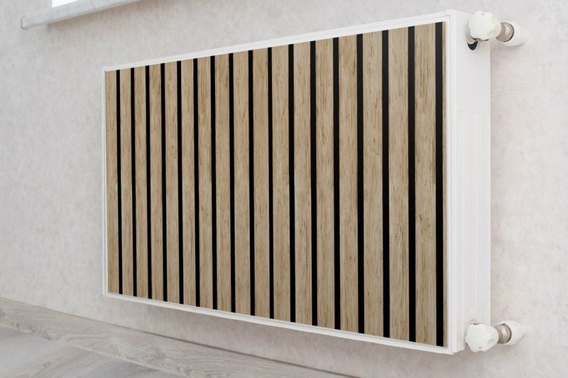 Mata MAGNETYCZNA Na Grzejnik LAMELE Deski Imitacja Drewna 80cm x 60cm zdjęcie 4