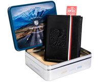 skórzany portfel męski z akcentem patriotycznym - peterson