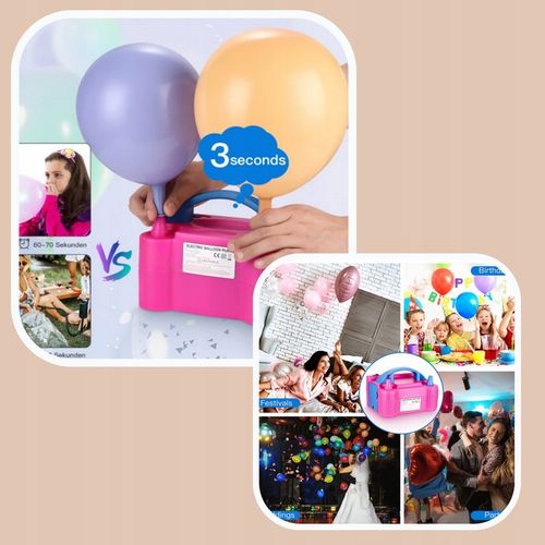 ELEKTRYCZNA POMPKA DO BALONÓW MOCNA + WIĄZADEŁKO na Arena.pl