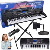 DUŻY KEYBOARD ORGANY PIANINO DO NAUKI 61KLAWISZY MK-2106 MP3 USB + STATYW