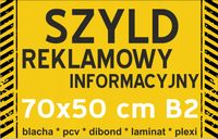 Tablica Reklamowa Szyld Plansza B2 Blacha Metalowa