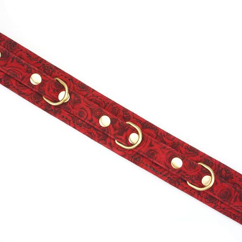 kinbaku ukiyoe red rosy leather collar and leash liebe seele na Arena.pl