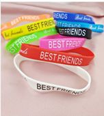 bransoletka gumowa/silikonowa  12szt  best friends