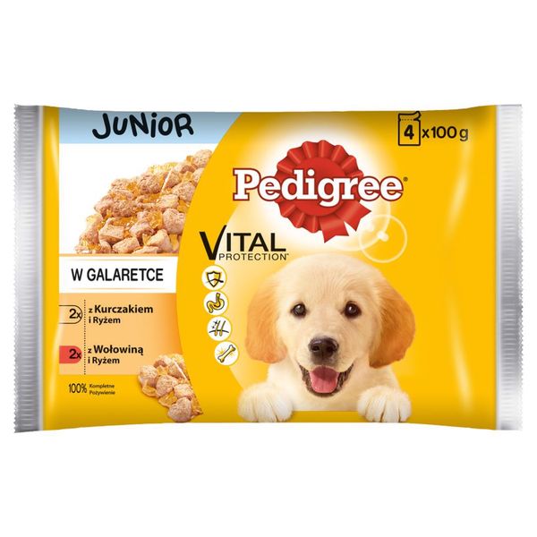 Pedigree Vital Protection Junior Karma pełnoporcjowa w galaretce 400 g zdjęcie 1