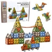 DLA DZIECI ZESTAW MAGNETYCZNYCH KLOCKÓW