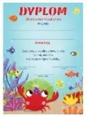 Dyplom A4 Ukończenia Przedszkola Morski