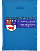 KALENDARZ A5 2026 DZIENNY książkowy z nadrukiem uv dla urzędu pracy
