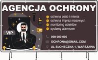 BANER REKLAMOWY 100x50cm projekt w cenie różne wzory AGENCJA OCHRONY