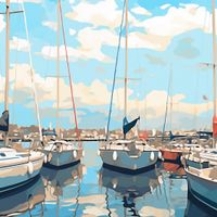 Plakat 70x70cm Kubistyczna Marina