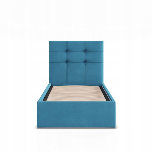 Łóżko Ramowe SORIA TURKUSOWE JEDNOOSOBOWE Tapicerowane Pojedyncze VELVET na Arena.pl