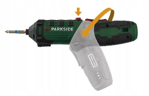 PARKSIDE PSSA 4 B2 Wkrętarka 4V obrotowa rękojeść 10Nm 26 bitów ZESTAW na Arena.pl