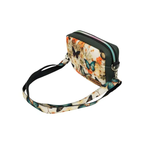 Mini Torebka Box z Ekoskóry z Motywem Motyli i Polnych Kwiatów na Arena.pl