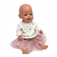 Baby Born 42-43 cm, ubranka dla lalek, zestaw spódniczka różowa i bluza