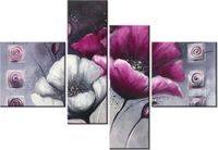 130CM 90 OBRAZ 4 ELEM MALOWANE MAKI ŚCIENNY