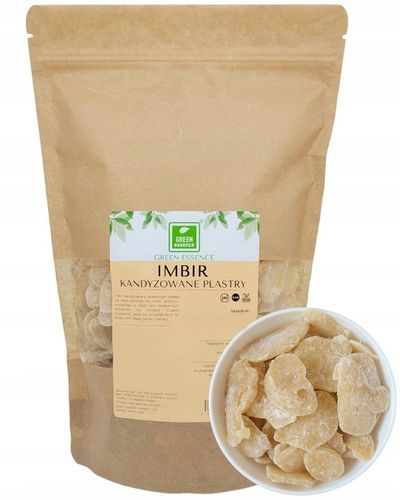 Imbir kandyzowany płatek 1kg płatki w cukrze ginger do herbaty na Arena.pl