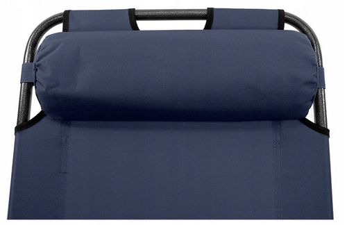 LEŻAK ogrodowy fotel plażowy tarasowy składany 3 pozycyjny granatowy leżank na Arena.pl