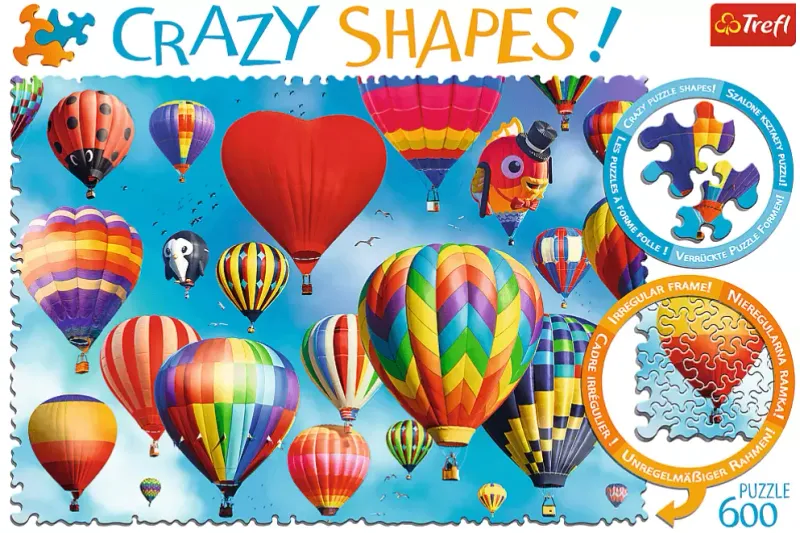 Puzzle 600 elementów. Crazy Shapes! Kolorowe balony zdjęcie 1
