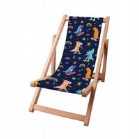 Leżak Dziecięcy Dinosaur Drewniany Składany Ogrodowy Polski Producent Mix