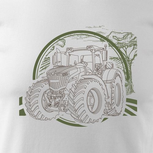 Koszulka z traktorem Fendt dla rolnika męska biała REGULAR M na Arena.pl