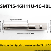 Głowica do gwintowania SMT z chłodzeniem Rozmiar: SMT15-16H11U-1C-40L-100L
