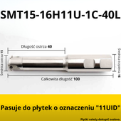 Głowica do gwintowania SMT z chłodzeniem Rozmiar: SMT15-16H11U-1C-40L-100L